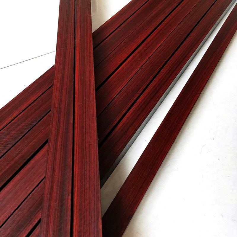 小叶紫檀木料原木老料高密玻璃底diy手工发簪镇尺唢呐料红木木料