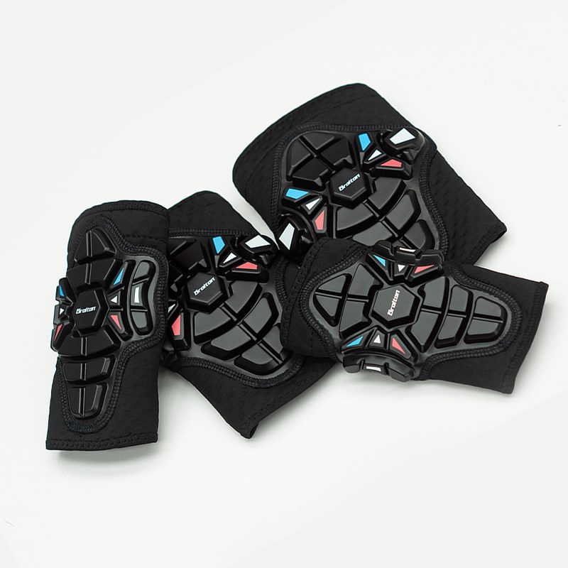 搏盾儿童平衡车软护具轮滑骑行自行车滑板护肘开放式滑步车护膝