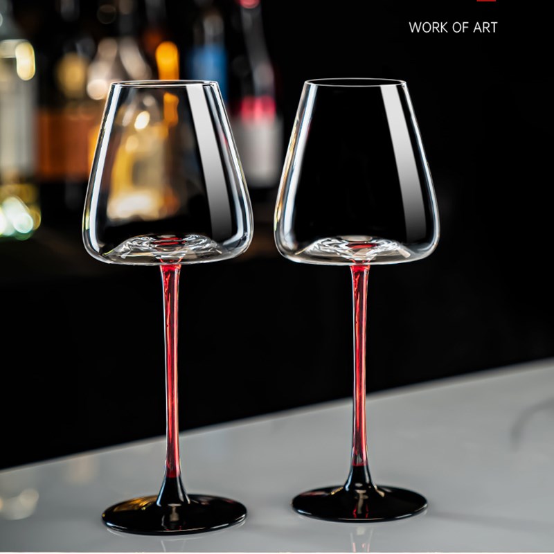 高档水晶玻璃红酒杯2个高脚杯结婚新婚高颜值礼物送礼一对收纳袋