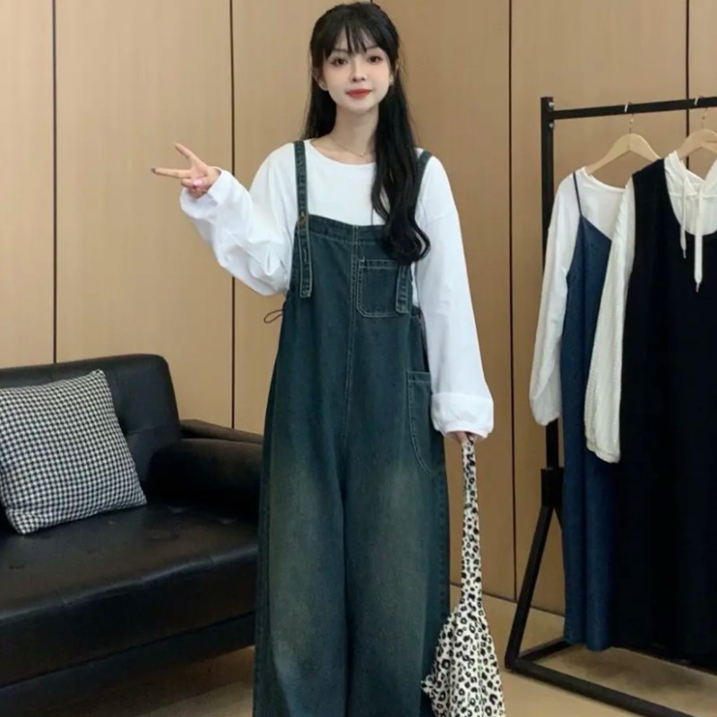 孕妇套装抱婴袋裤春装20r26新款洋派减龄大尺码宽裤春季孕妇装牛