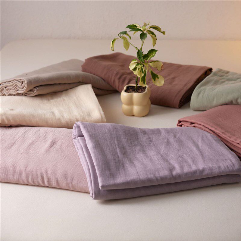 A类双层纱褶皱全棉单品被套1.5/2.0/2.2m拉链被罩单件单双人1