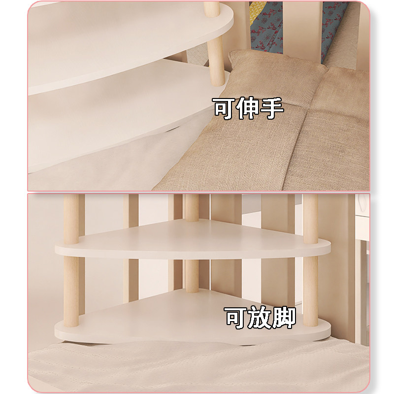 宿舍床头放东西置物架寝室上下铺床角收纳架大学生床边转角书架子