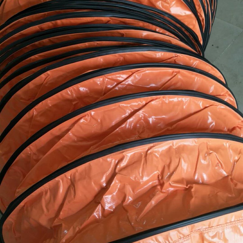 PVC尼龙塑料帆布风管通风管伸缩软风管螺旋排烟管油烟机管道