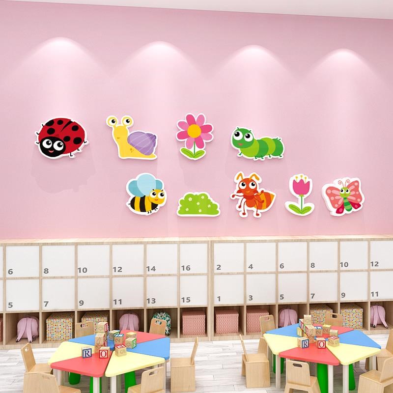 幼儿园楼梯墙面装饰走廊过道环创材料主题墙贴成品神器教室踢脚线