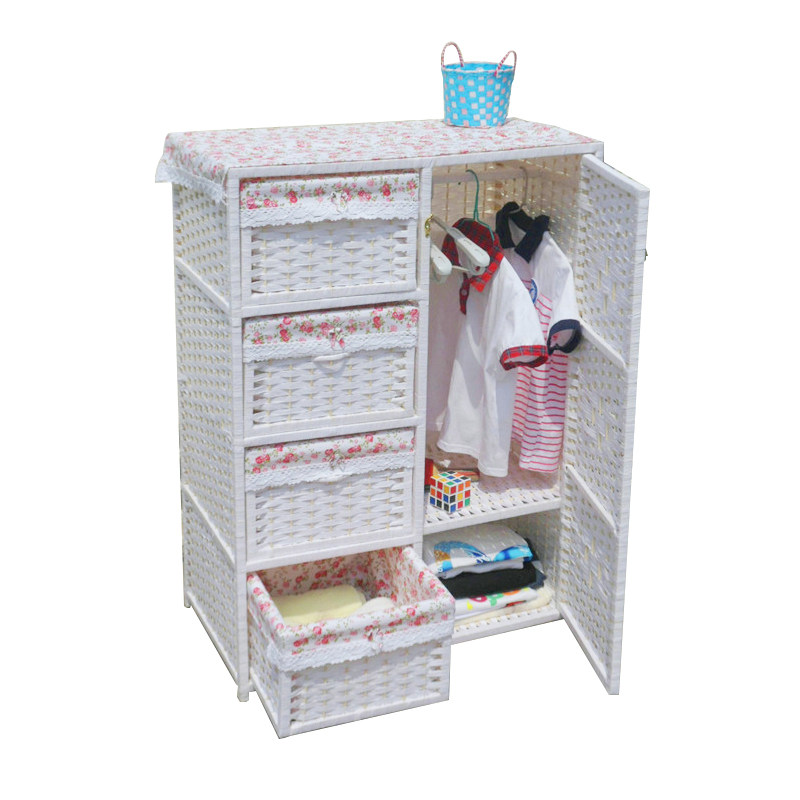 田园宝宝衣柜儿童衣柜收纳柜抽屉式简易衣柜收纳柜子储物柜婴衣橱