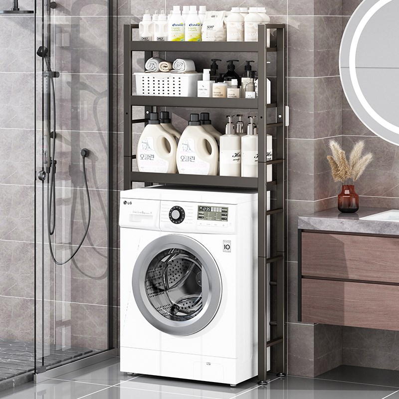 卫生间洗衣机置物架阳台多层收纳浴室波轮翻盖滚筒落地上方储物架