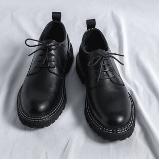 大头鞋 青年日系圆头休闲小皮鞋 韩版 低帮男鞋 2021新款 M104 男士