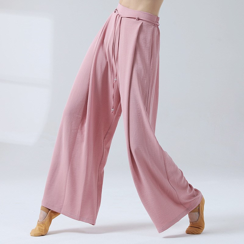 现代舞蹈服古典宽松直筒阔腿y日常练功裤甩裤形体服女肌理山本裤