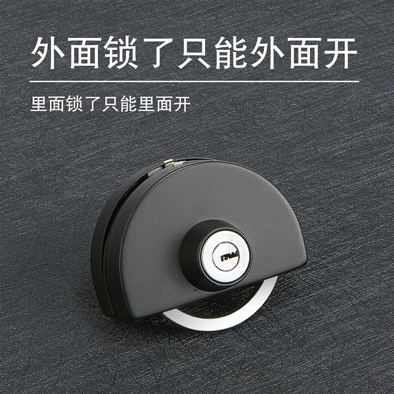 平移拉门锁移门钩锁拉门锁趟门锁有框玻璃门锁不锈钢带框