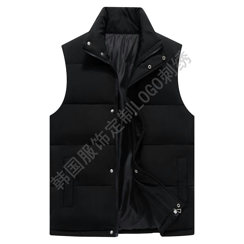 冬季工作服羽绒棉马甲定制印LOGO印字大码广告团队厚坎肩工装马夹