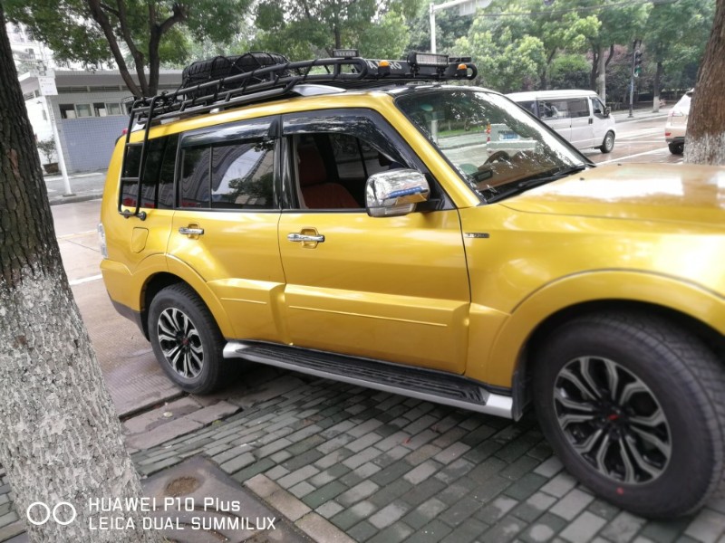 适配新帕杰罗V93改装行李架车顶框V73 V93 VN97 V87不锈钢免横杆