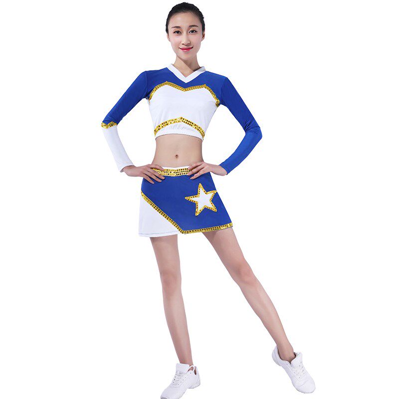 健美操服女套装校园拉拉队比赛体操表演服大学生啦啦队比赛服定制