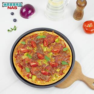 12寸冲孔披萨盘 圆形脆皮不粘涂层Pizza烤盘打孔披萨盘烘焙磨具