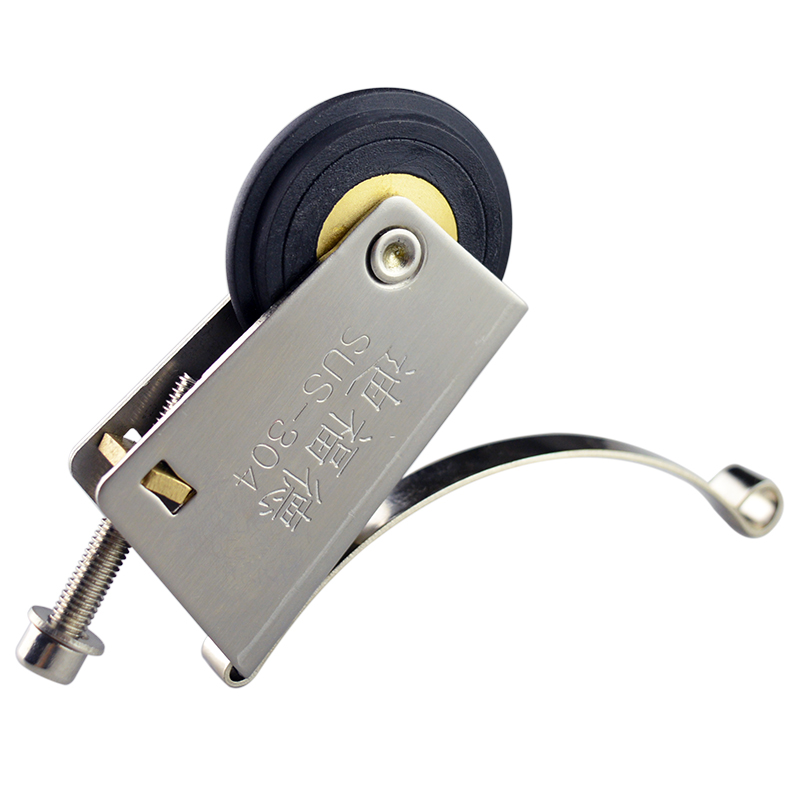 迪福德浴室玻璃移门滑轮衣柜推拉门B轮304不锈钢卫生间隔断门凸轮