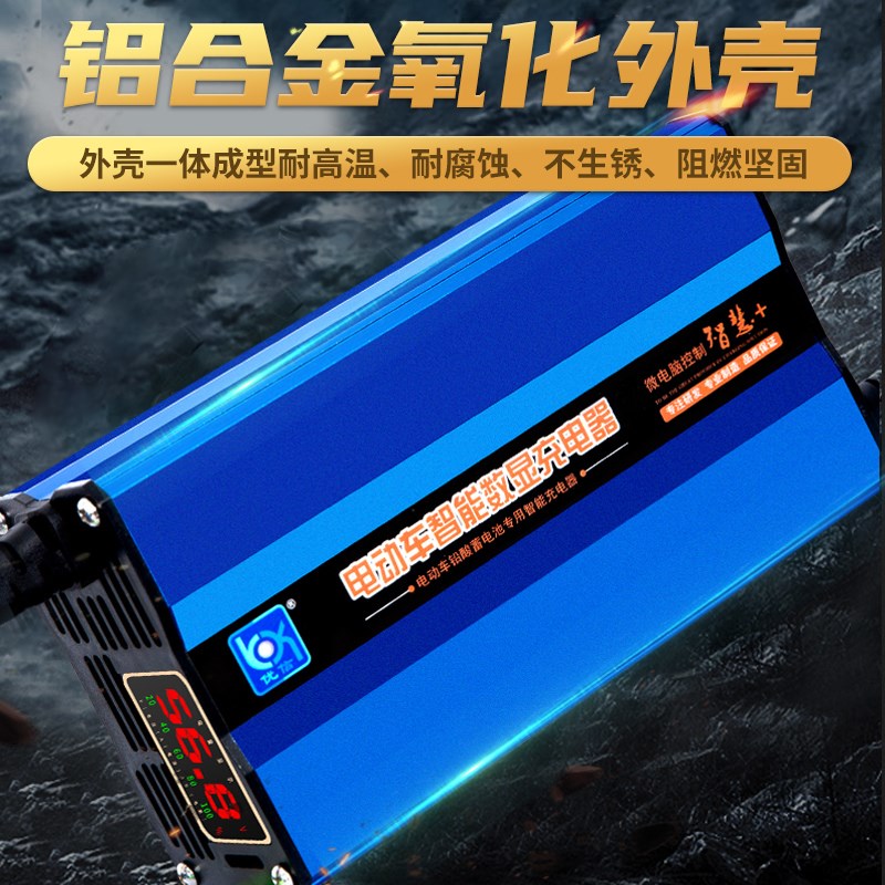 优信电动叉车充电器12V24V48V60V72V铅酸蓄电池洗地机充电机
