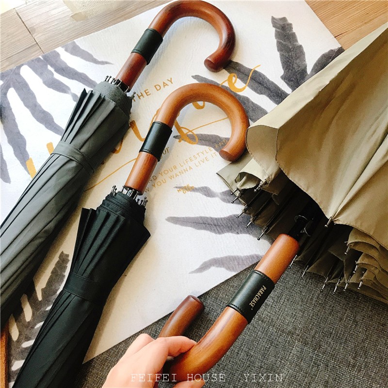 16骨超大伞面一甩干 商务防风直柄伞男女士自动双人长柄雨伞