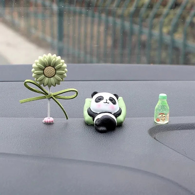 优选网红可爱摇头向日葵汽车摆件花朵电动车载中控台WS后视镜装饰