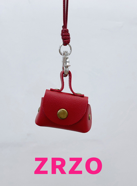 ZRZO复古红色零钱小包挂脖项链
