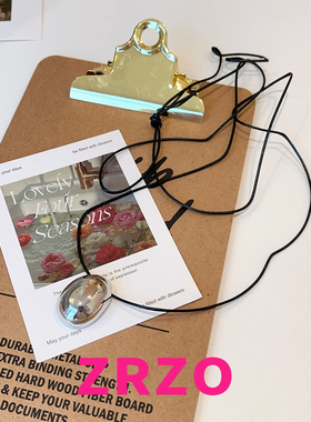 ZRZO金属蛋壳编绳项链