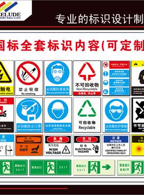 定制GB|OSHA安全标识ISO设备标签夜光消防标识胶带挂牌SETON赛盾