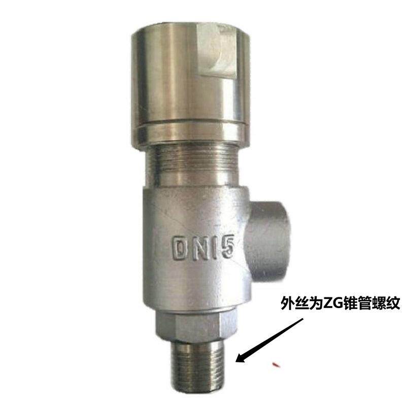 304不锈钢A21W-16P弹簧微启式外螺纹安全阀316蒸汽安全阀DN15DN20