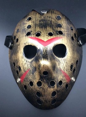 万圣节舞会成人儿童杰森面具带血道具刀Jason mask with Machete