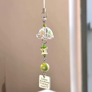 风铃挂饰苹果果核小挂件相机ins手机diy手机链条挂件可爱串珠