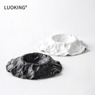 甜品盘陶瓷西餐点心盘创意汤盘商用火山盘冷菜盘子意境菜餐具 法式