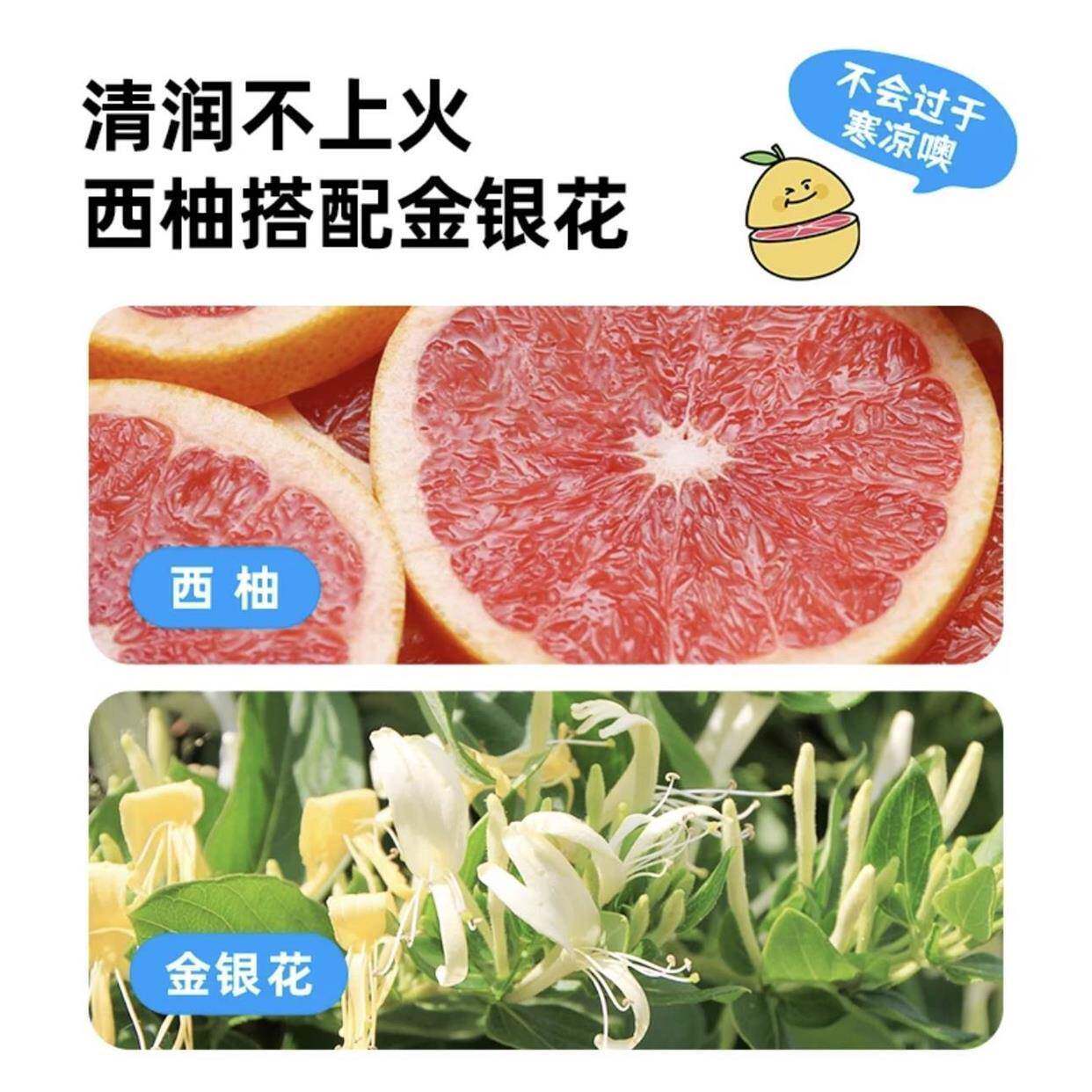 金豆芽金银花柚子汁 果汁原浆浓缩饮料 清润新鲜营养健康独立方便