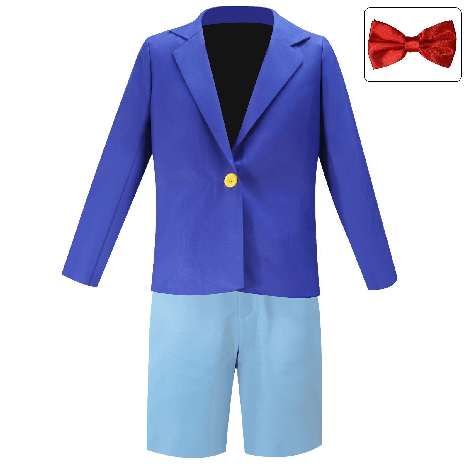 柯南cos服柯南同款衣服柯南cos服儿童成人套装现货蓝色制服
