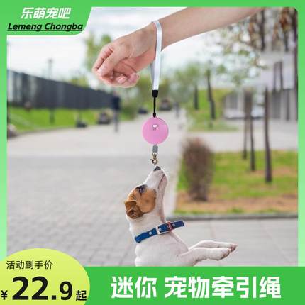 狗狗牵引绳迷你可自动伸缩户外遛狗幼小型犬泰迪比熊猫咪宠物用品