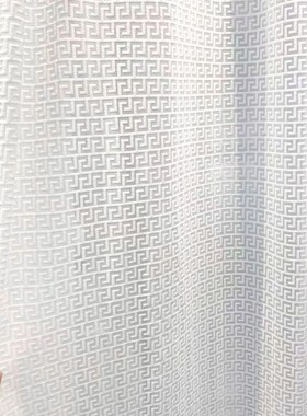 86M0纱帘透光客厅阳台白色窗纱窗帘遮阳防晒隔热羽毛华夫格回