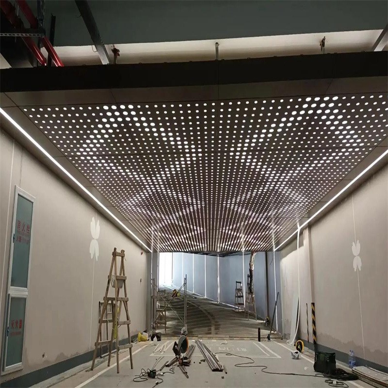 铝单板冲孔板艺术冲孔常用在天花吊顶过道幕墙装饰