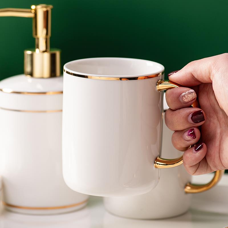 漱口杯家用陶瓷北欧牙缸洗漱杯情侣杯水杯创意喝水杯茶杯刷牙杯子