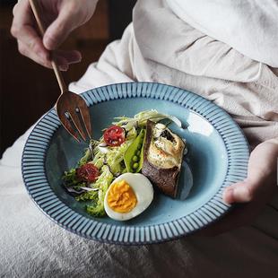 意面西餐盘子 创意餐具陶瓷深盘家用餐厅餐盘沙拉盘菜汤盘大号欧式