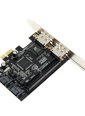 PCI-E转2 ESATA+SATA+IDE扩展卡转接卡 JMB363芯片 磁盘阵列卡