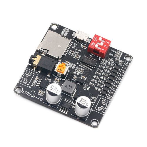 12V/24V/10W/20W语音播放模块一对一触发串口控制TF卡存储HV20T