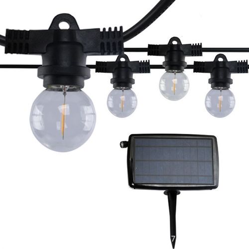 G40E17太阳能灯串线户外露营防水灯串阳台挂灯花园布置装饰灯