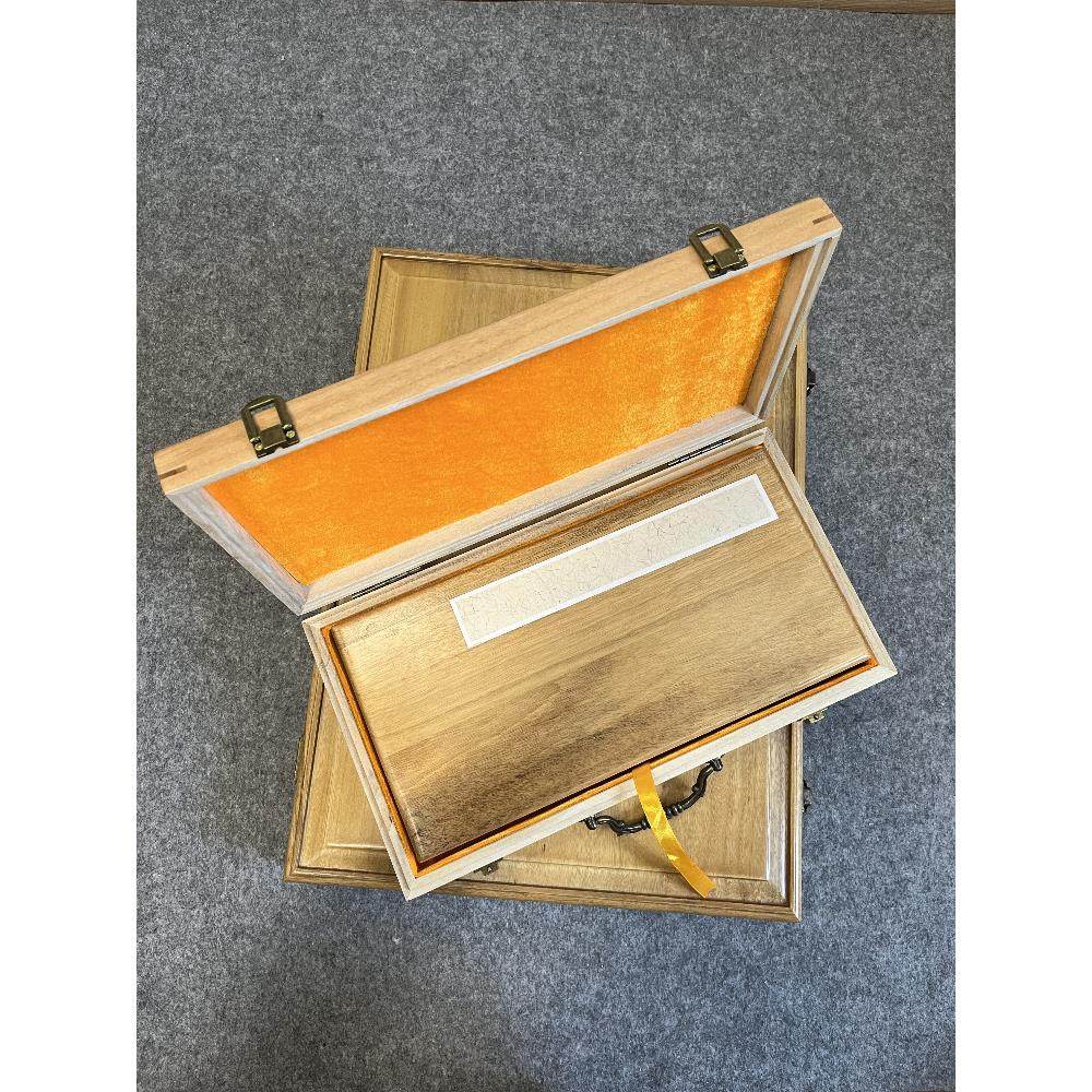 香樟木手工生宣册页空白加厚高档册页本国展书画创作礼盒套装