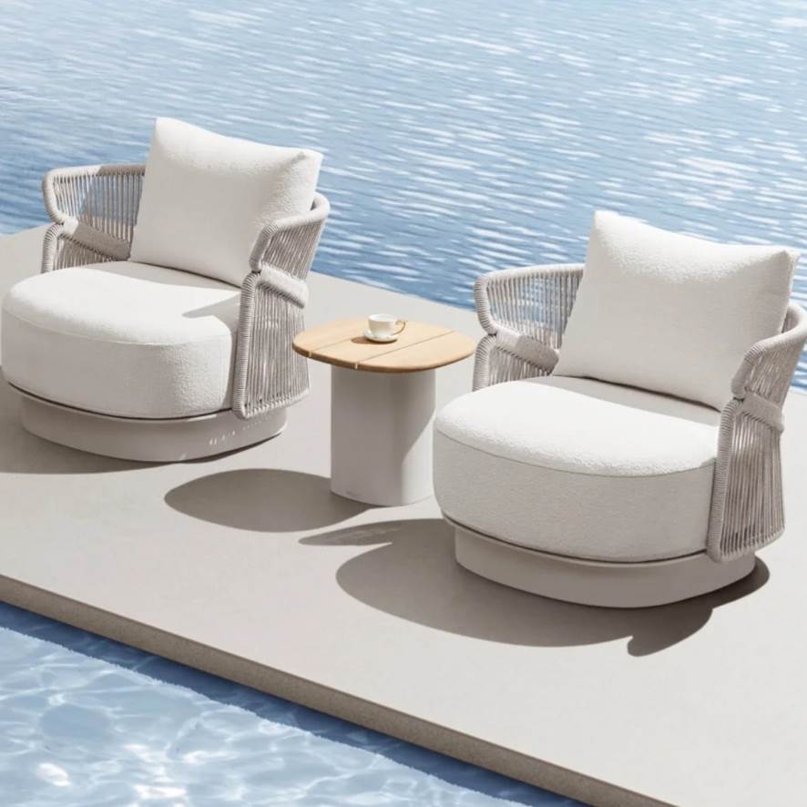 户外藤编沙发庭院花园别墅露台酒店露天防水防晒室外休闲创意家具