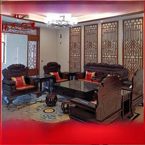 阔叶黄檀印尼黑酸枝古典实木家具非洲酸枝木现代中式客厅红木沙发