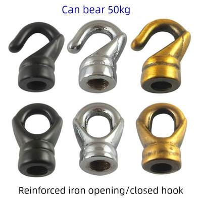 强化金属钩铁钩吊灯承重钩加厚铁挂环钩尾齿M10灯DIY配件