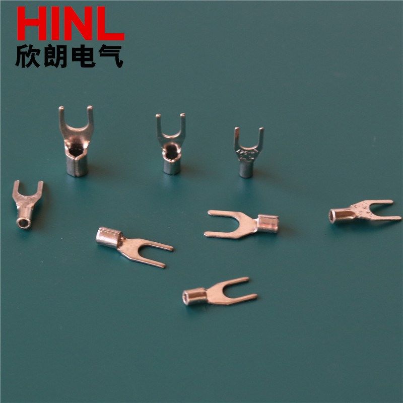 叉形冷压接线端子SNB2-4接线鼻子Y型号1.25-5/6线叉冷压端头3.5-4