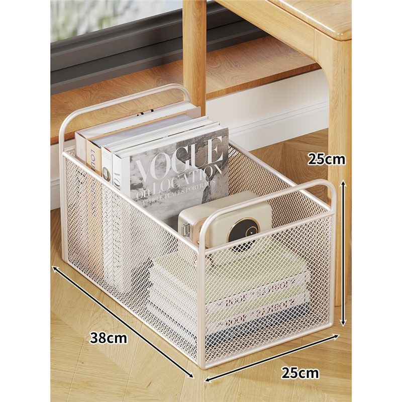 桌边书架书包置物架家用落地可移动带轮小推车杂物柜简易收纳书柜