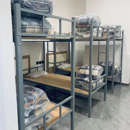 上下铺床二层宿舍建筑工地学生铁艺铁架双层工地床员工单人上下铺