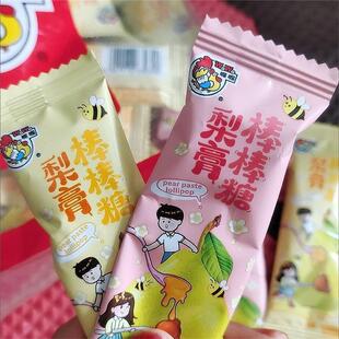 喔喔秋梨膏枇杷棒棒糖100克儿童宝网红休闲零食健康雪梨润喉糖果