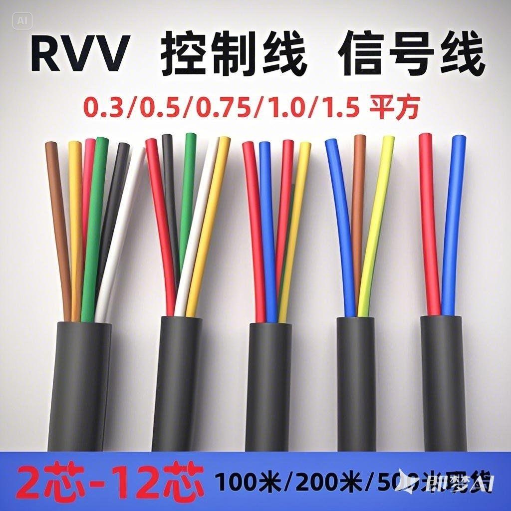 国标RVV多芯控制电缆信号线678 2024 25-37芯 0.75 1 1.5平方阻燃