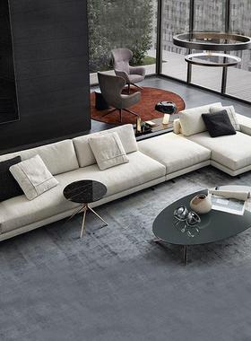 意式极简沙发客厅现代简约poliform北欧轻奢转角棉麻布艺沙发