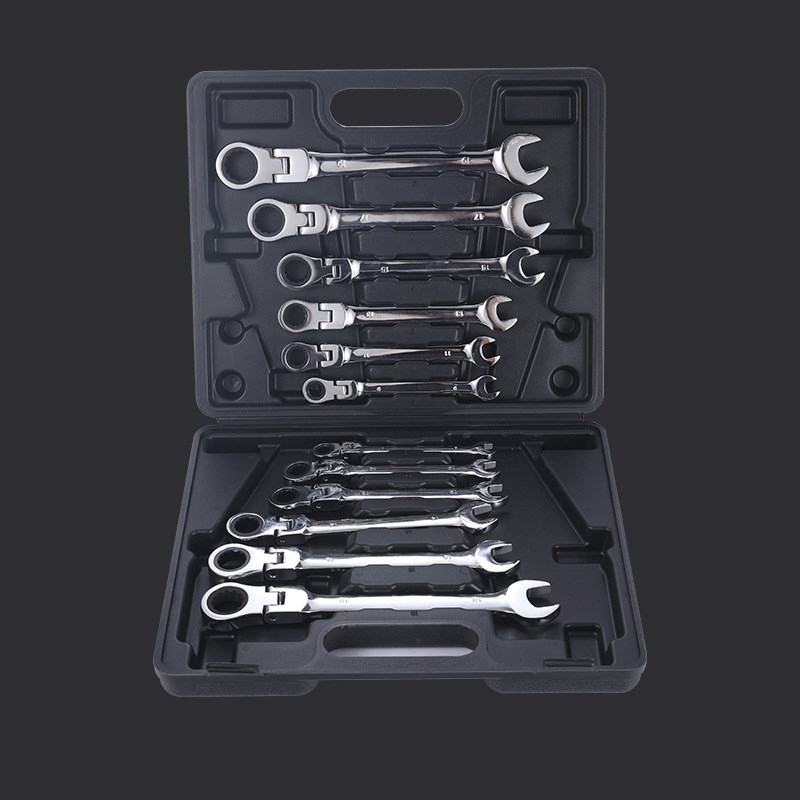销售 工具72齿12PC6-32mm固定活动头 套装12件套棘轮扳手