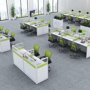 屏风职员办公桌组合隔断卡座卡位员工工位桌 电话销售办公室桌子